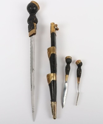 Black Watch Royal Highlanders Officers Dress Dirk by Kirkwood, Edinburgh, - 2