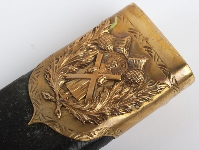 Black Watch Royal Highlanders Officers Dress Dirk by Kirkwood, Edinburgh, - 5