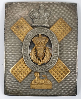 Cameron Highlanders Officers Full Dress shoulder belt plate.