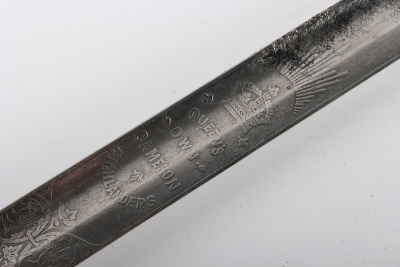Scottish Queens Own Cameron Highlanders Officers Sword - 10
