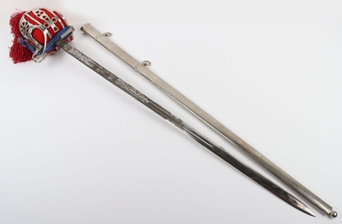 Queens Own Highlanders Officers Basket Hilt Broadsword