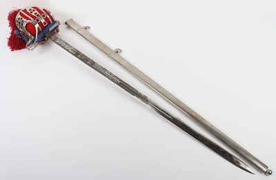 Queens Own Highlanders Officers Basket Hilt Broadsword
