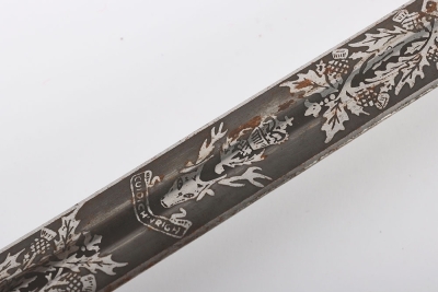 Queens Own Highlanders Officers Basket Hilt Broadsword - 12