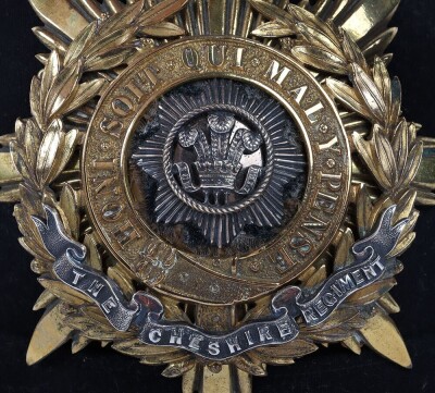 Cheshire Regiment Officers Home Service Helmet - 3