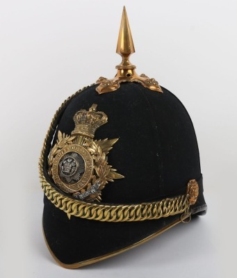 Cheshire Regiment Officers Home Service Helmet - 5