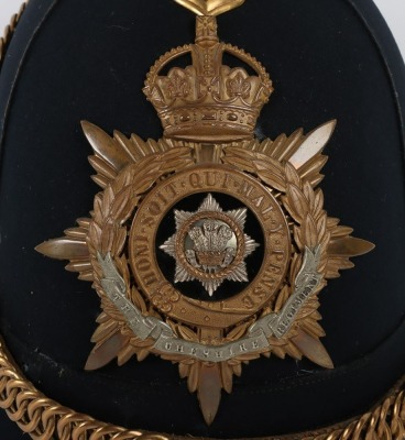 Cheshire Regiment Officers Home Service Helmet - 2