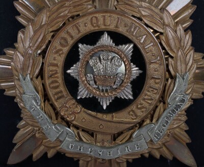 Cheshire Regiment Officers Home Service Helmet - 3