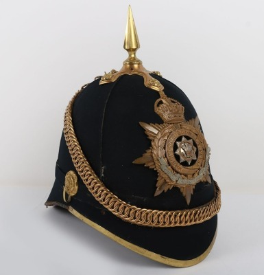Cheshire Regiment Officers Home Service Helmet - 4