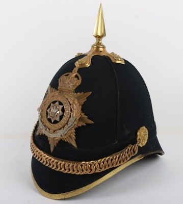 Cheshire Regiment Officers Home Service Helmet - 5