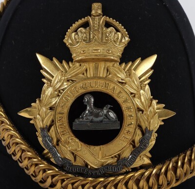 Territorial Battalion Gloucestershire Regiment Officers Home Service Helmet - 2