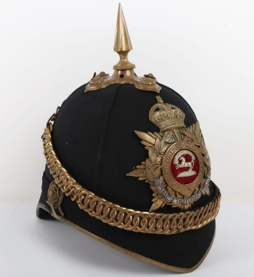 Kings Liverpool Regiment Officers Home Service Helmet - 4