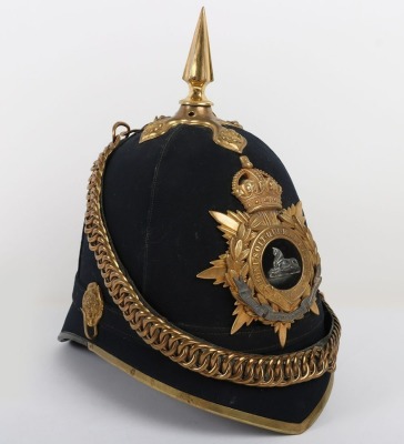 Territorial Battalion Lincolnshire Regiment Officers Home Service Helmet - 4