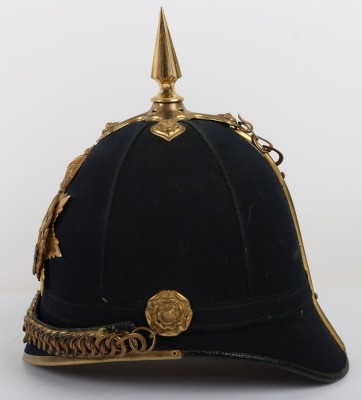 Territorial Battalion Lincolnshire Regiment Officers Home Service Helmet - 6