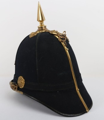 Territorial Battalion Lincolnshire Regiment Officers Home Service Helmet - 8