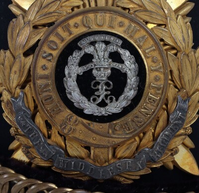 Middlesex Regiment Officers Home Service Helmet - 3
