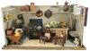 Early German dolls tin-plate kitchen room set, 1880s,