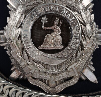 Victorian 1st Volunteer Battalion Norfolk Regiment Officers Home Service Helmet - 3