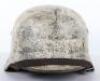 Waffen-SS Single Decal Winter Camouflaged Steel Combat Helmet - 9