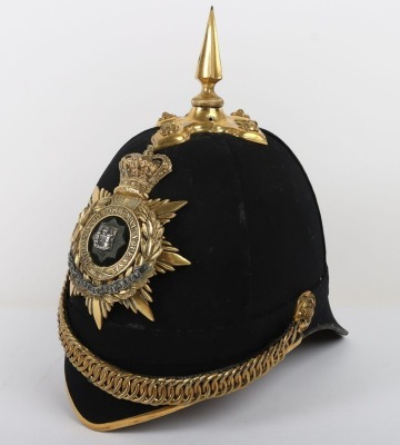 East Surrey Regiment Officers Home Service Helmet - 5
