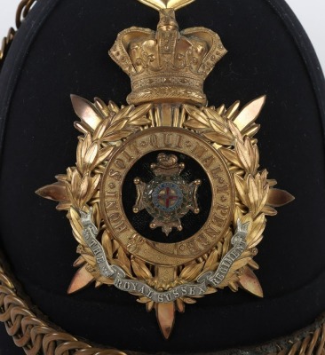 Royal Sussex Regiment Officers Home Service Helmet - 2