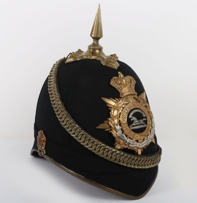West Yorkshire Regiment Officers Home Service Helmet - 4