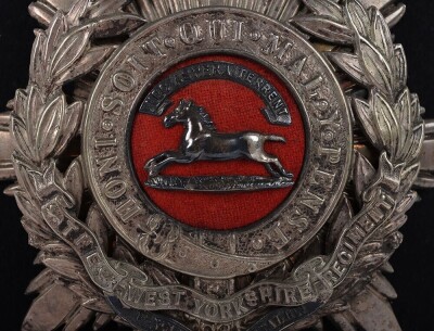 1st Volunteer Battalion West Yorkshire Regiment Officers Home Service Helmet - 5