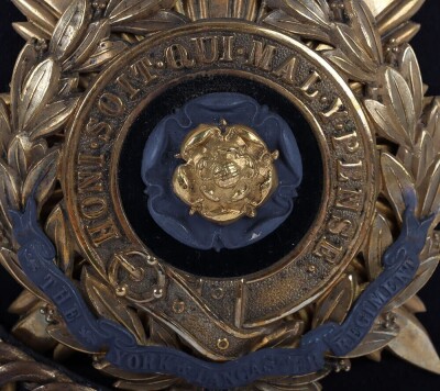 York & Lancs Regiment Officers Home Service Helmet - 6