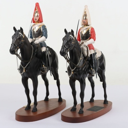 Pair of Beswick Life Guards and Blues & Royals Trooper
