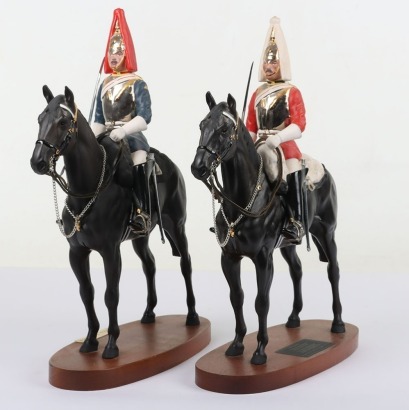 Pair of Beswick Life Guards and Blues & Royals Trooper