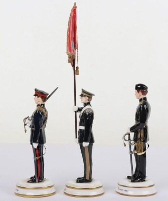 3 Michael Sutty Porcelain Figures: Royal Horse Artillery, Last Parade 5th Dragoon Guards, Tank Regt - 2