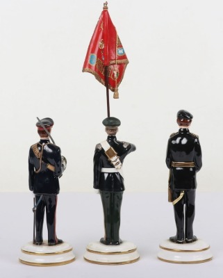 3 Michael Sutty Porcelain Figures: Royal Horse Artillery, Last Parade 5th Dragoon Guards, Tank Regt - 3