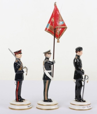 3 Michael Sutty Porcelain Figures: Royal Horse Artillery, Last Parade 5th Dragoon Guards, Tank Regt - 4