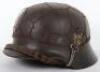 German Army Single Decal Combat Helmet with Chicken Wire Half Basket