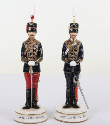 2 Michael Sutty Porcelain Figures: 11th & 13th Hussar Officers