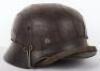 German Army Single Decal Combat Helmet with Chicken Wire Half Basket - 2