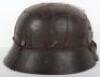 German Army Single Decal Combat Helmet with Chicken Wire Half Basket - 3