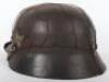 German Army Single Decal Combat Helmet with Chicken Wire Half Basket - 4