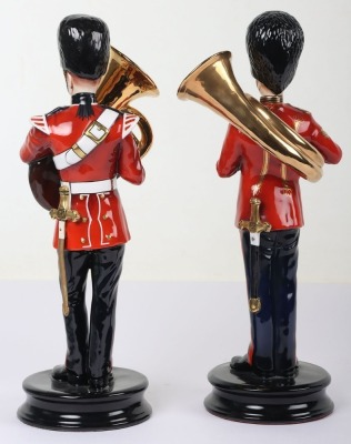 2 Michael Sutty Porcelain Figures: Royal Welsh Fusiliers & Royal Engineers Musicians - 4