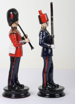 2 Michael Sutty Porcelain Figures: Coldstream Guards & Royal Artillery Musicians - 4