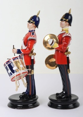 2 Michael Sutty Porcelain Figures: Royal Surrey & Suffolk Regiment Musicians - 2