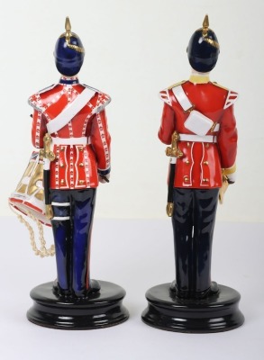 2 Michael Sutty Porcelain Figures: Royal Surrey & Suffolk Regiment Musicians - 3