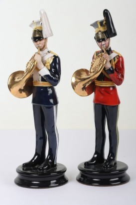 2 Michael Sutty Porcelain Figures: 16th & 17th Lancers Musicians