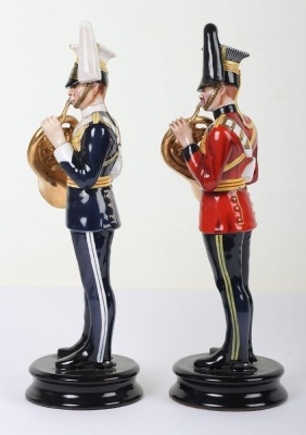 2 Michael Sutty Porcelain Figures: 16th & 17th Lancers Musicians - 2