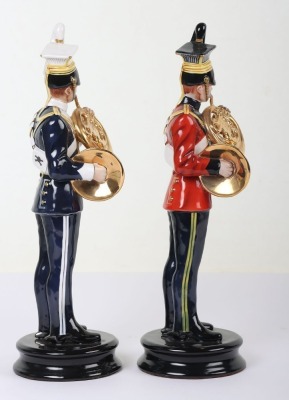 2 Michael Sutty Porcelain Figures: 16th & 17th Lancers Musicians - 4