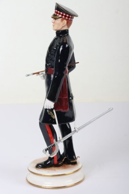 Michael Sutty Porcelain Figure: Scots Guards Officer in Frock Coat. - 2