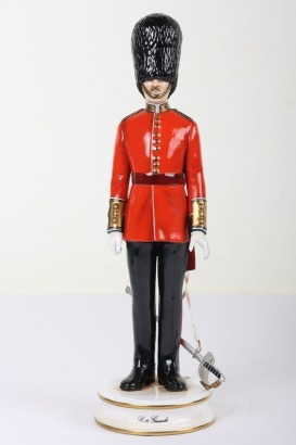 Michael Sutty Porcelain Figure: Scots Guards Officer in Full Dress.