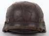 German Army Single Decal Combat Helmet with Chicken Wire Half Basket - 10