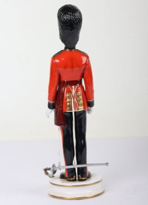 Michael Sutty Porcelain Figure: Scots Guards Officer in Full Dress. - 3