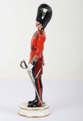 Michael Sutty Porcelain Figure: Welsh Guards Officer in Full Dress. - 2