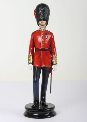 Michael Sutty Porcelain Figure: Coldstream Guards Officer in Full Dress